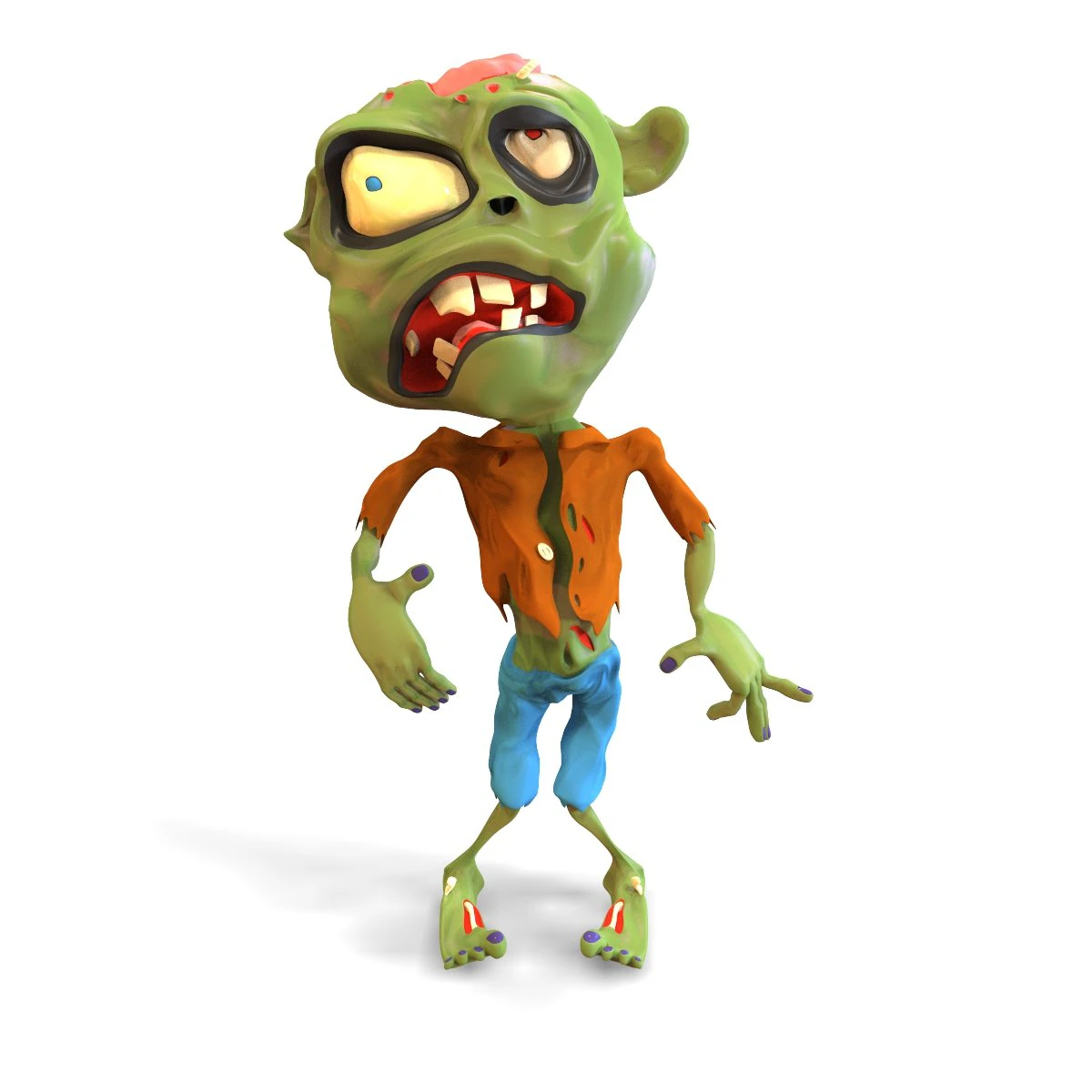 Zombi Mabuk Model 3D .c4d .max .obj .3ds .fbx .stl .blend 