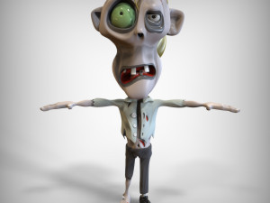 Grumpy Zombie 3D Model