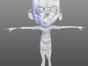 Kiddo Zombie 3D Model