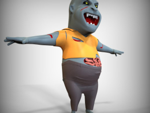 Cartoon Zombie Pack 3D-Modell