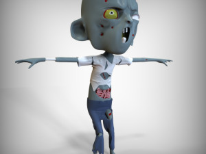 Cartoon Zombie Pack 3D-Modell