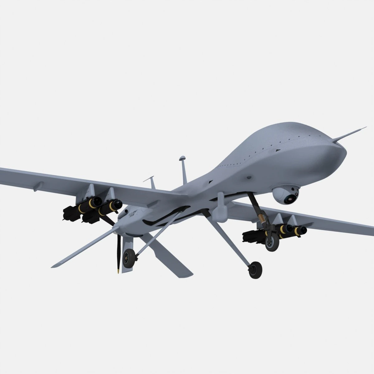 MQ-1C Szary Orzeł Model 3D .c4d .max .obj .3ds .fbx .stl .blend 