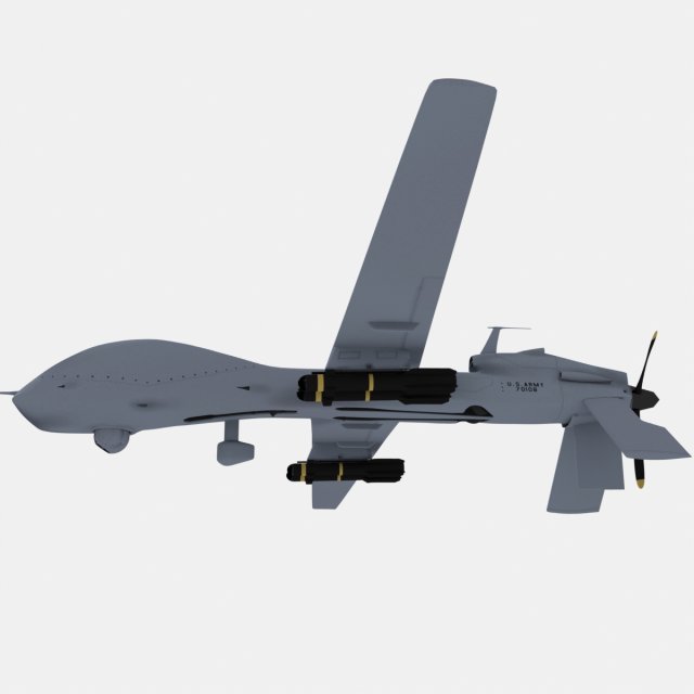 MQ 1C Grey Eagle Modelo 3D in Drone Copter 3DExport