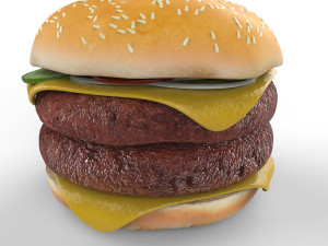 Double Cheeseburger 3Dモデル