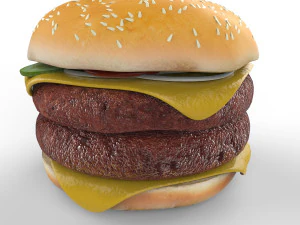 Double Cheeseburger 3D Model