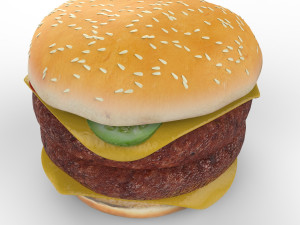 Double Cheeseburger 3Dモデル