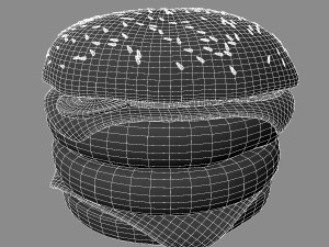 Double Cheeseburger 3Dモデル