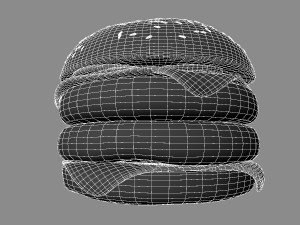 Double Cheeseburger 3Dモデル