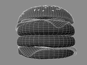 Double Cheeseburger 3D Model