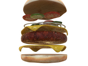 Cheeseburger 3D Model
