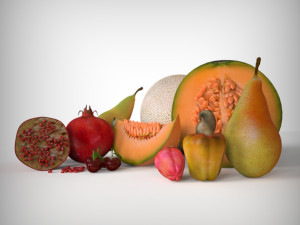 Domestic Fruit Collection 3D Model