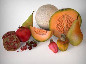 Domestic Fruit Collection 3D Model
