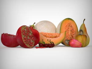 Domestic Fruit Collection 3D Model