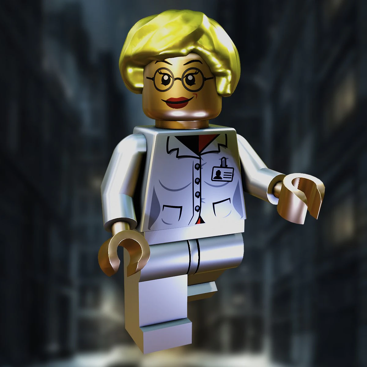 Dr Harley Quinn Lego 3D Model .c4d .max .obj .3ds .fbx .stl .blend