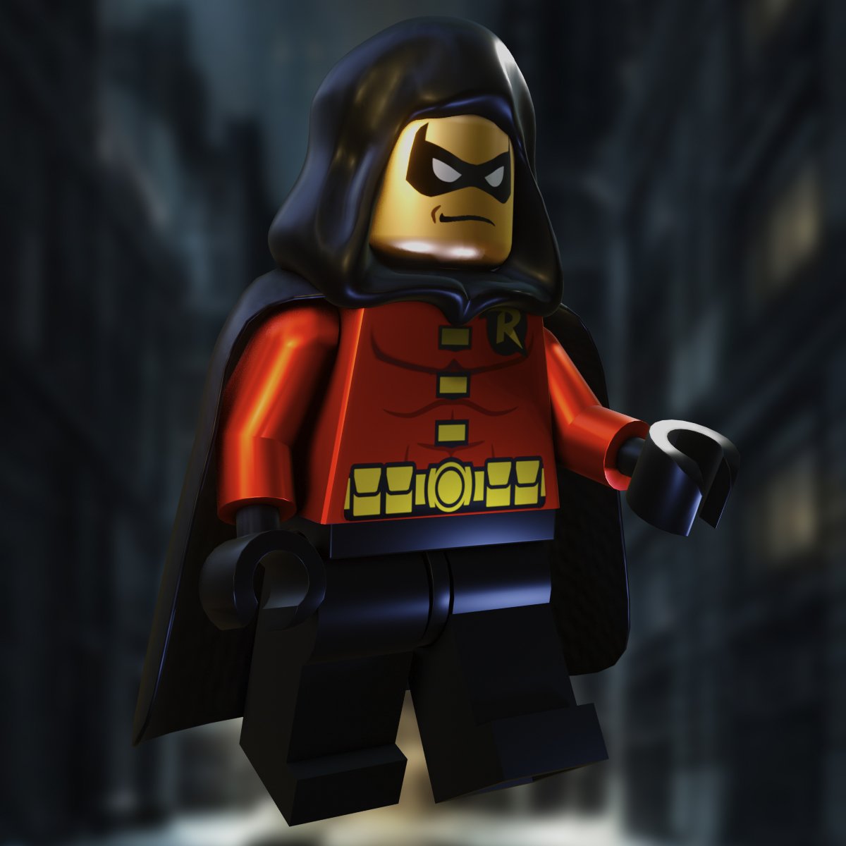Versterken Ik heb een contract gemaakt Mus DC Comics Boy Wonder Robin Lego 3D Model in Cartoon 3DExport