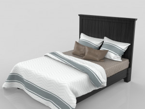 Queen Panel Bed 3D Модель