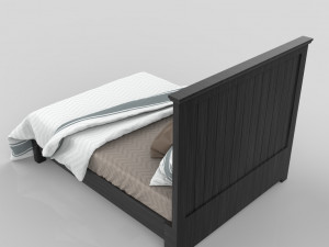 Queen Panel Bed 3D Модель