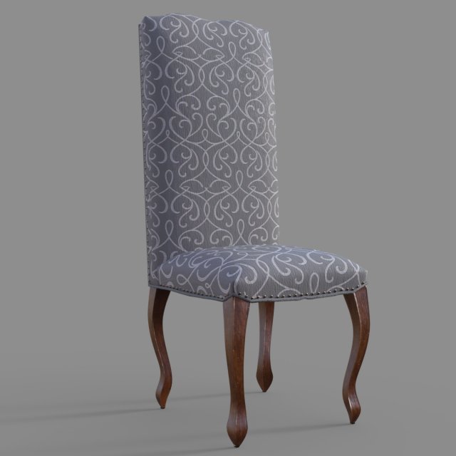 Elegant Chair 2 3D Модель .c4d .max .obj .3ds .fbx .stl .blend 