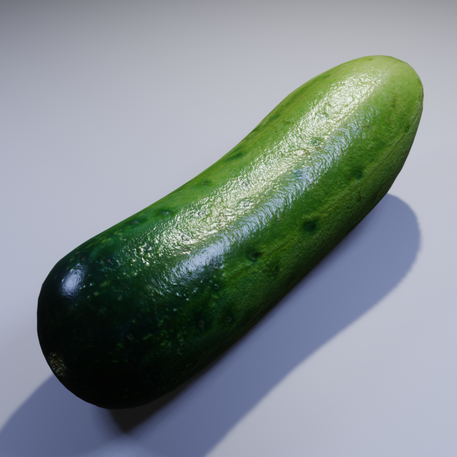 Cucumber 3D Model .c4d .max .obj .3ds .fbx .stl .blend 