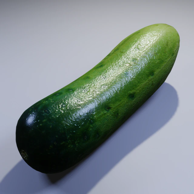 Огурец 3D Модель .c4d .max .obj .3ds .fbx .stl .blend 