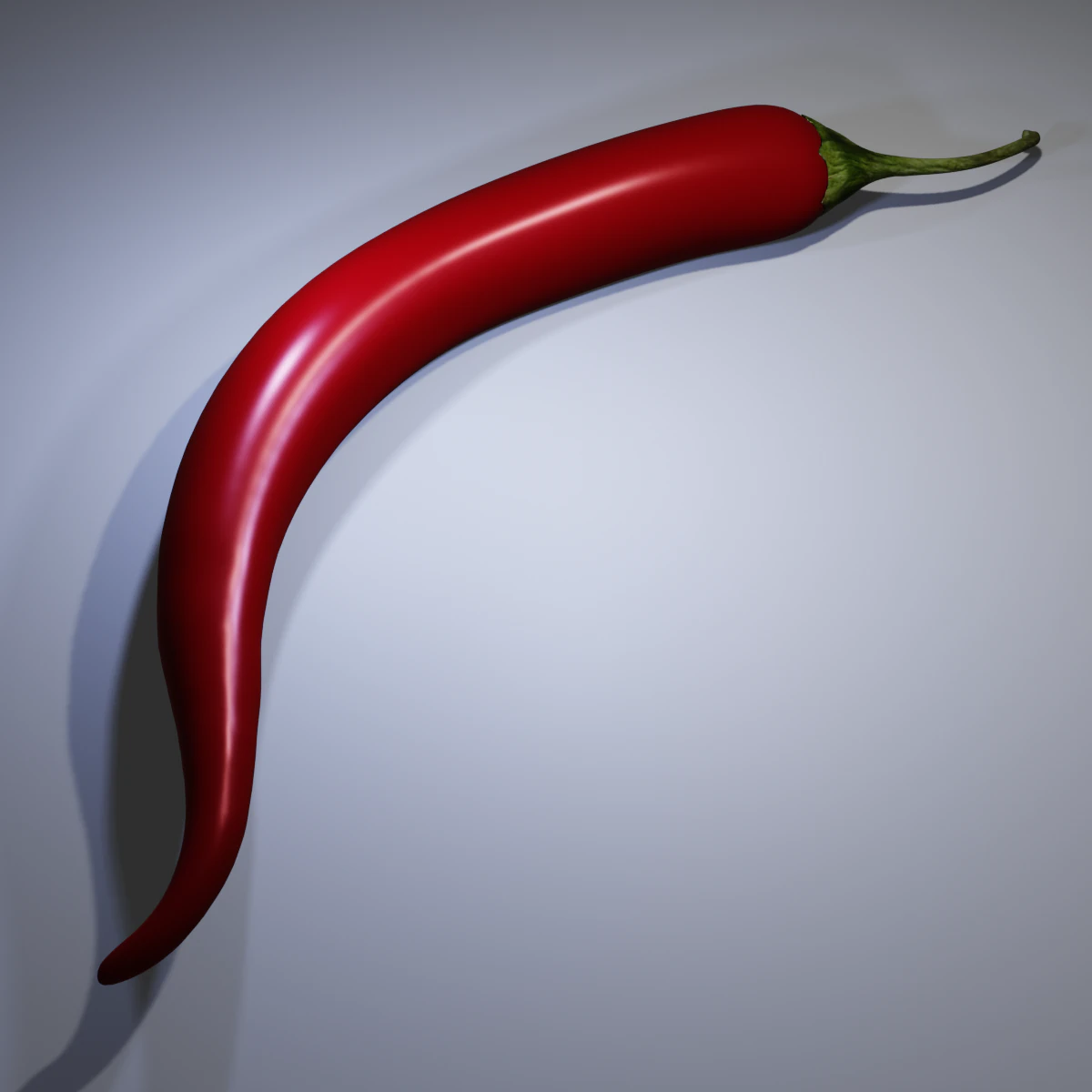 Chili Pepper 3D Model .c4d .max .obj .3ds .fbx .stl .blend 