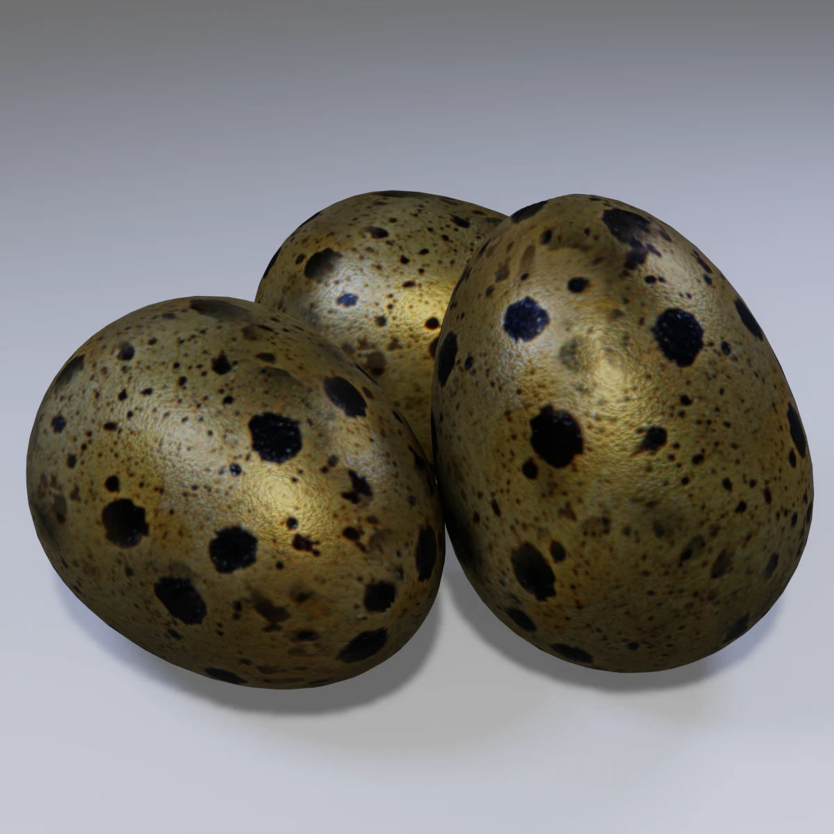 Quail Eggs 3D Model .c4d .max .obj .3ds .fbx .stl .blend 