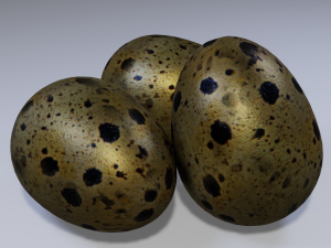 Quail Eggs 3D Model