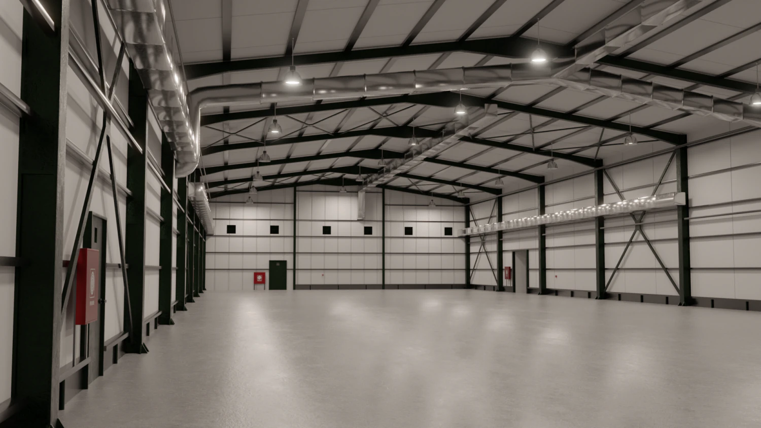 Exhibition Hall Interior 3D Model .c4d .max .obj .3ds .fbx .stl .blend 