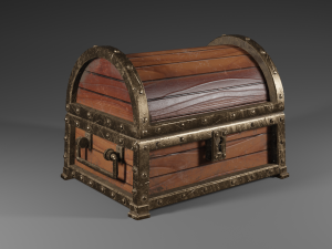 Medieval fantasy chest 3D Model