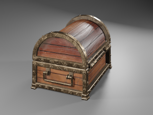 Medieval fantasy chest Model 3D