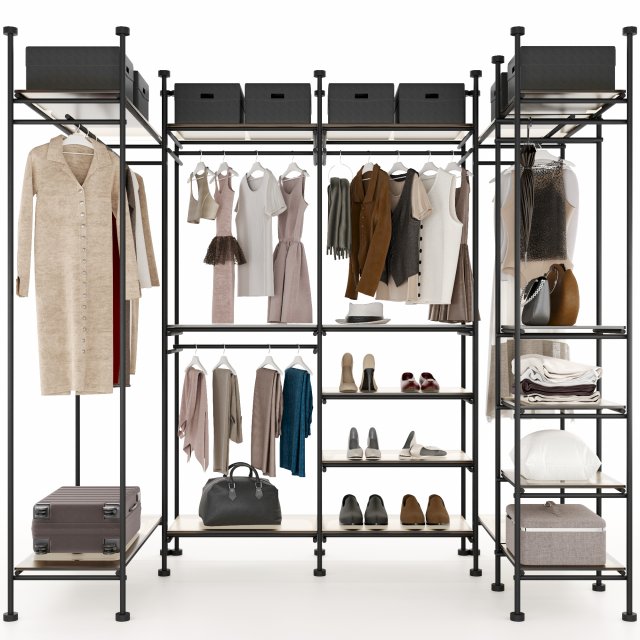 Wardrobe 3D Model .c4d .max .obj .3ds .fbx .stl .blend