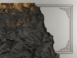 Stone wall panel 3Dモデル