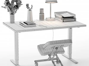 IKEA office workplace 3D Model