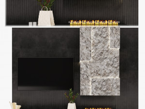 TV wall 3D Model