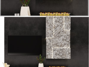 TV wall 3D Модель