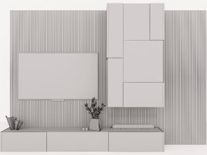 TV wall 3D Модель