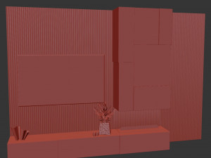 TV wall 3D Модель