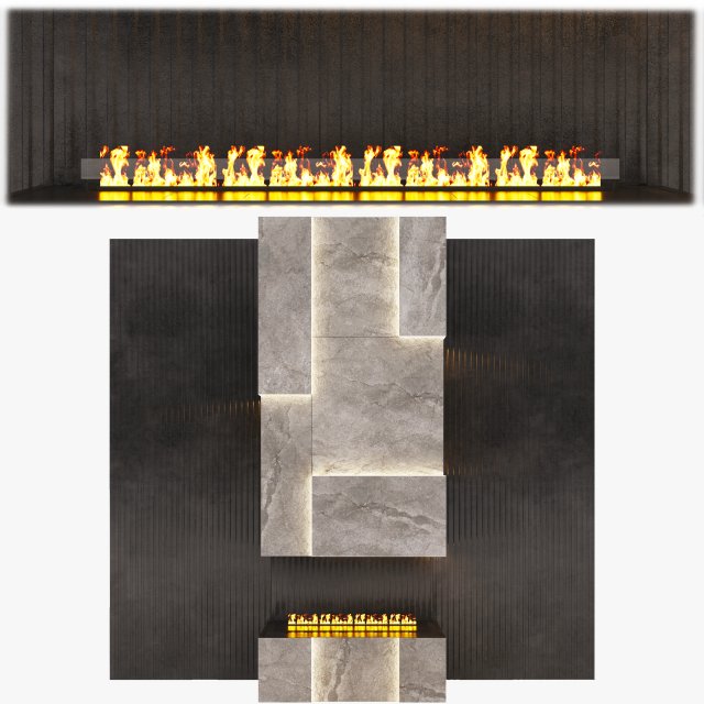 Fireplace Modelo 3D .c4d .max .obj .3ds .fbx .stl .blend 