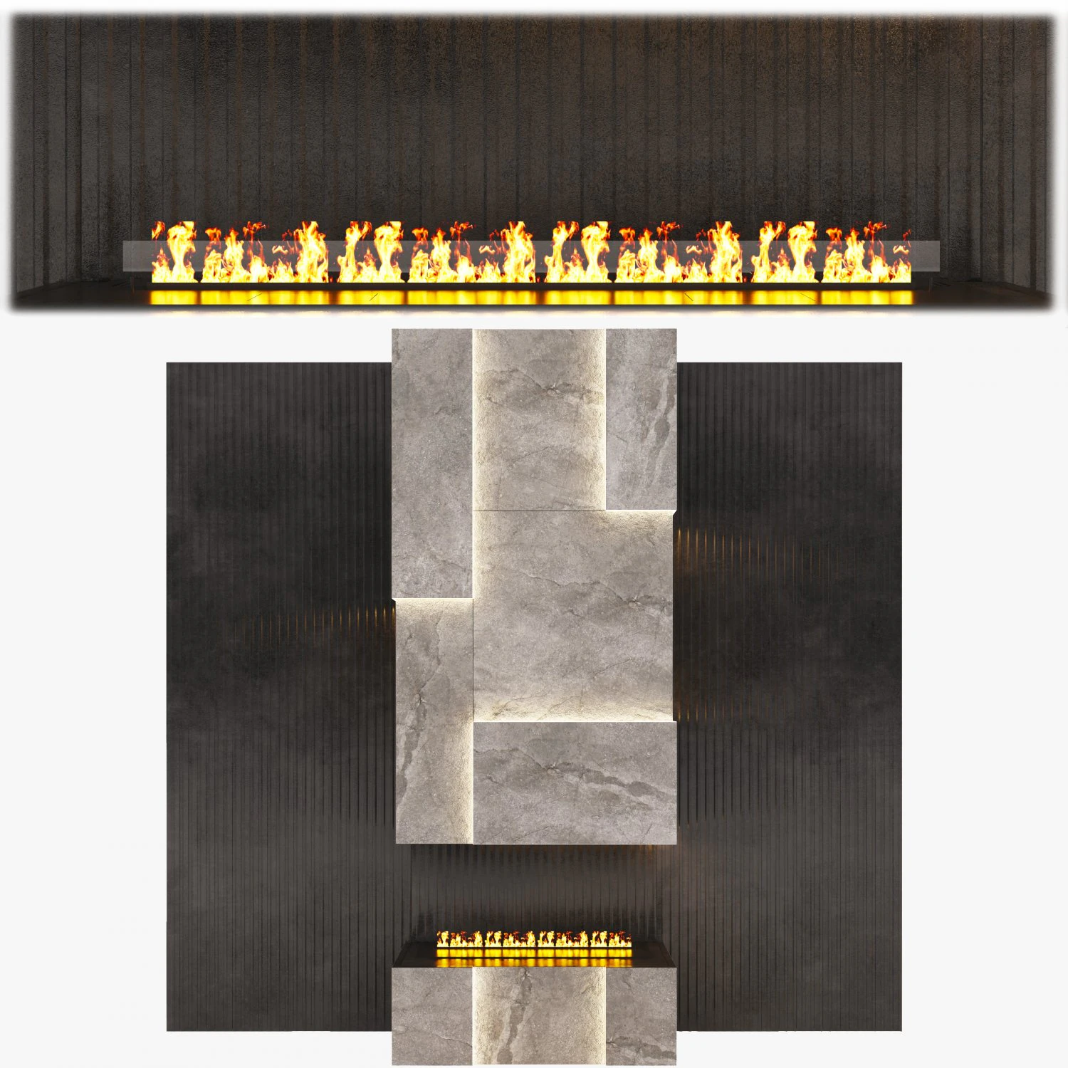 Fireplace 3D Model .c4d .max .obj .3ds .fbx .stl .blend 