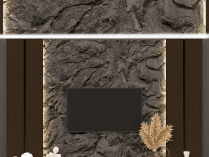 Parete TV in stile moderno Modello 3D