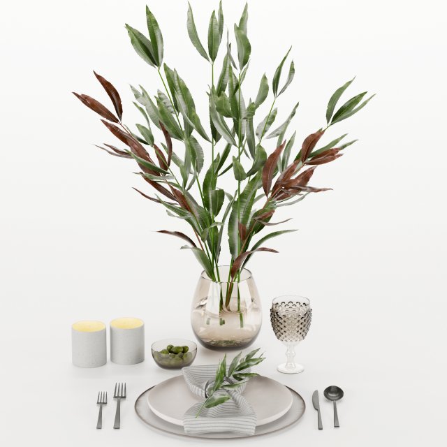 Table setting Modèle 3D .c4d .max .obj .3ds .fbx .stl .blend 