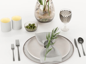Table setting Modèle 3D