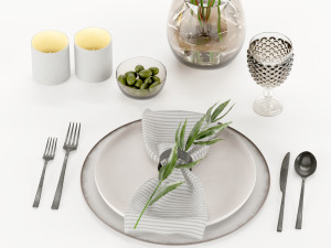 Table setting Modèle 3D