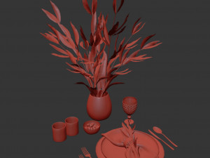 Table setting Modèle 3D