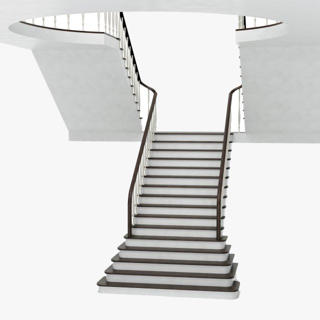 Classic staircase 3Dモデル .c4d .max .obj .3ds .fbx .stl .blend