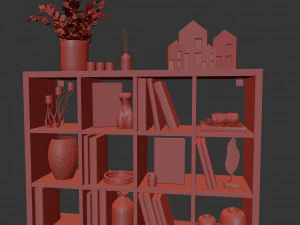 本棚 KALLAX イケア 3Dモデル