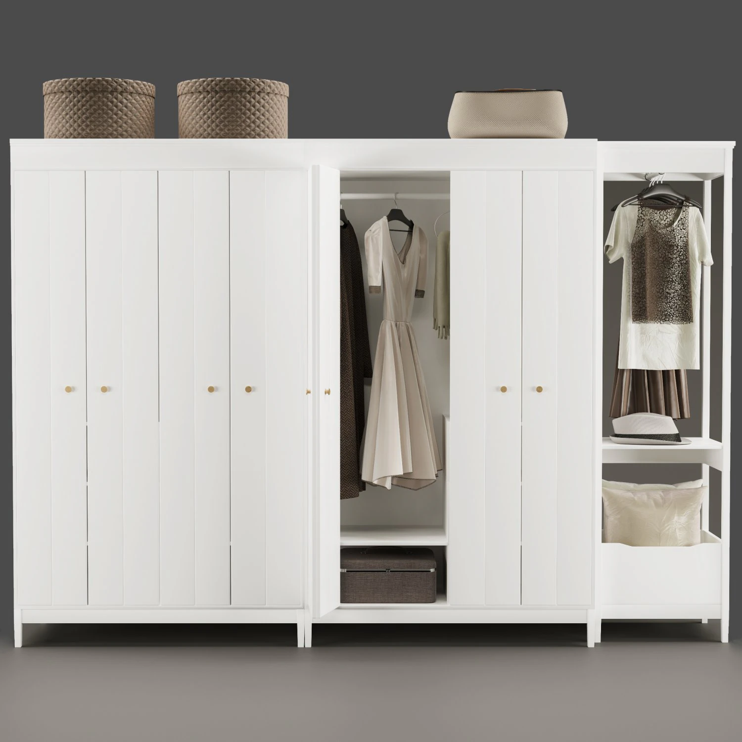 IKEA IDANS Wardrobe combination 3D Model .c4d .max .obj .3ds .fbx .stl .blend 