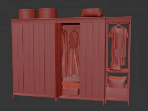 IKEA IDANS Wardrobe combination 3D Model