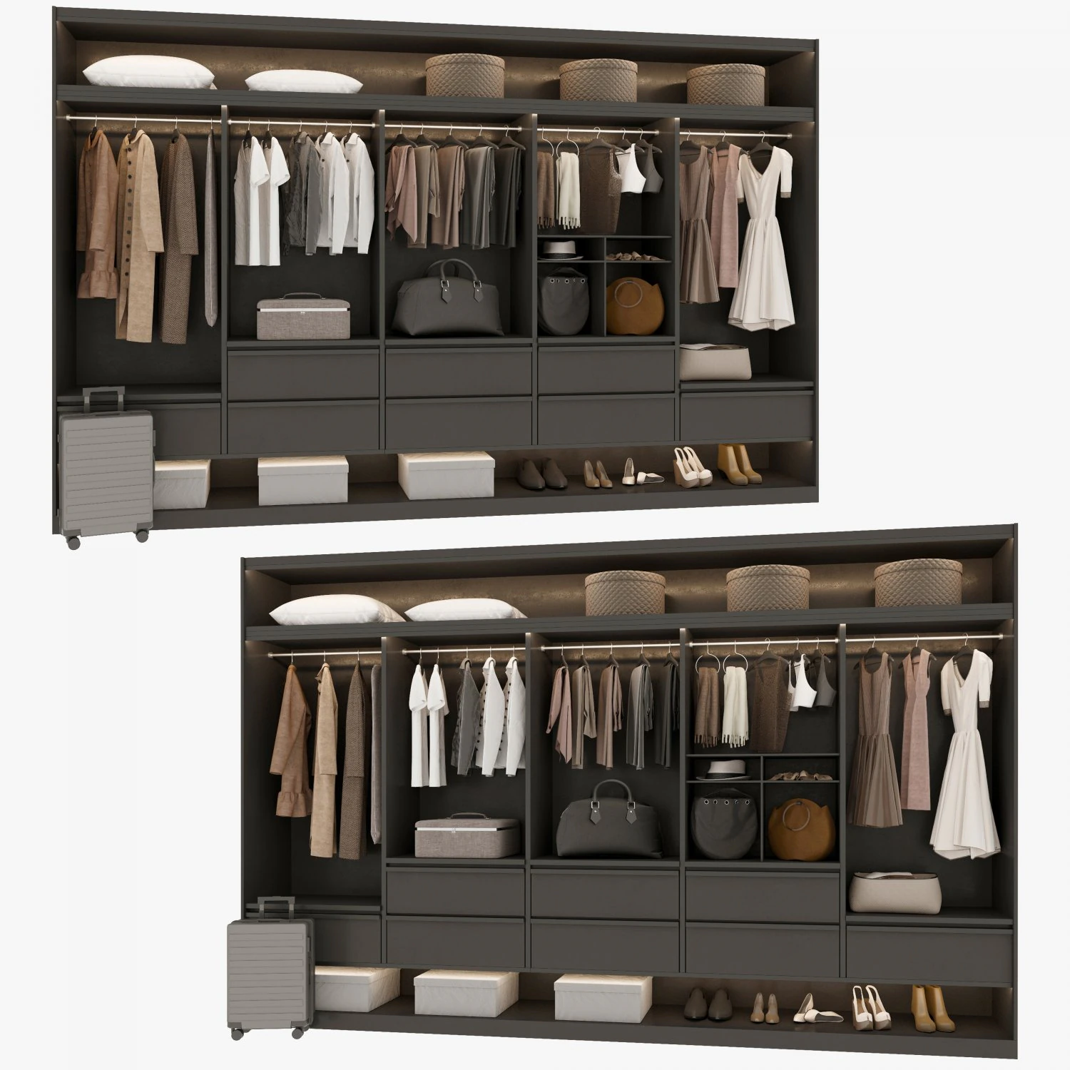 Wardrobe 3 3D Model .c4d .max .obj .3ds .fbx .stl .blend 