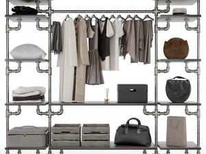 Kledingkast zolder 3D Model